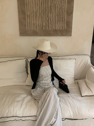striped pants set