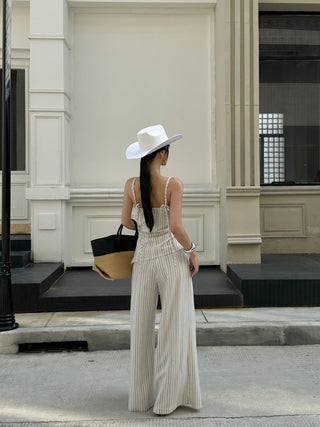 striped pants set