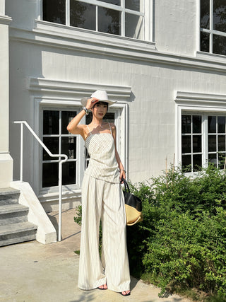 striped pants set