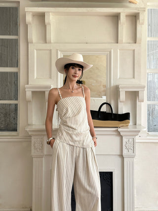 striped pants set