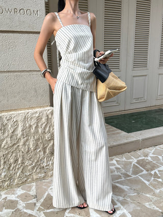 striped pants set