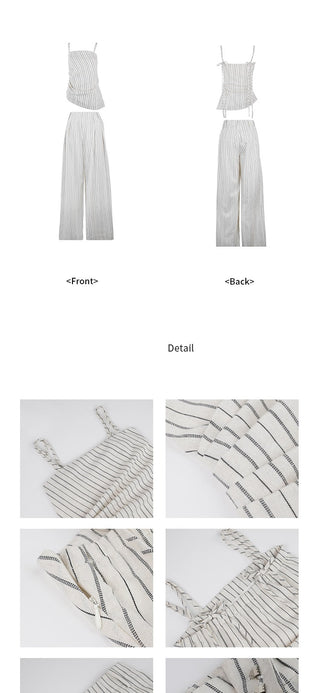striped pants set