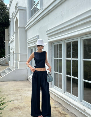 backless pants set