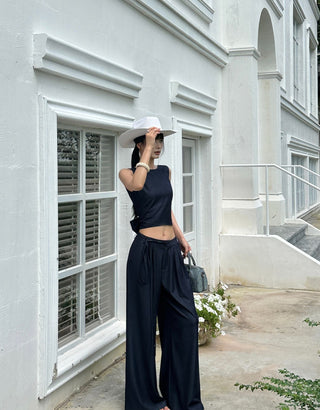 backless pants set