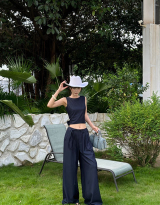 backless pants set