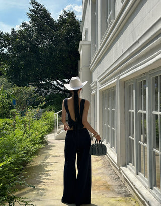 backless pants set