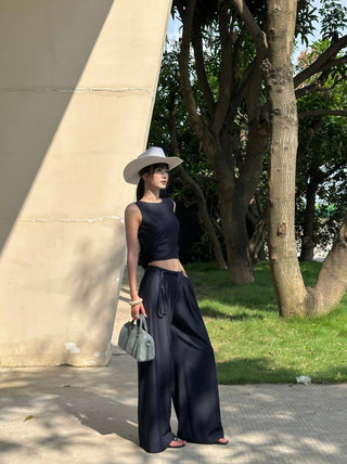 backless pants set