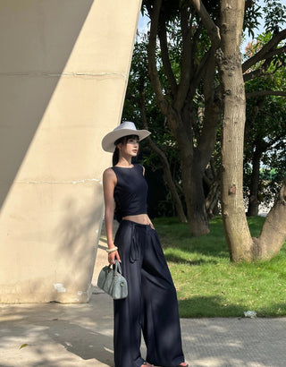 backless pants set