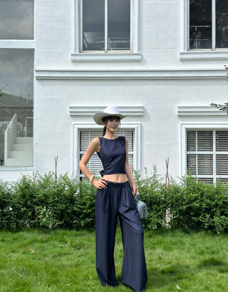 backless pants set