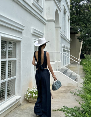 backless pants set