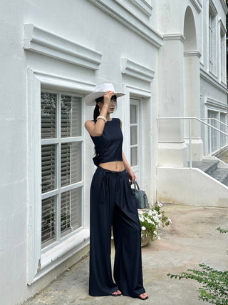 backless pants set