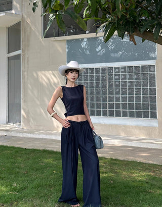 backless pants set