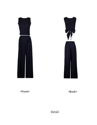 backless pants set