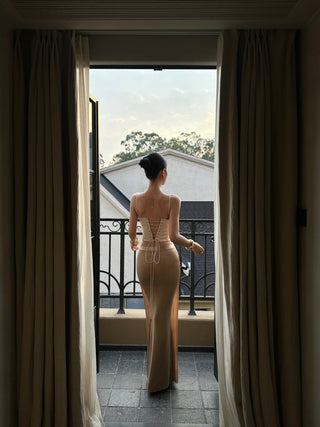 champagne sequin Top