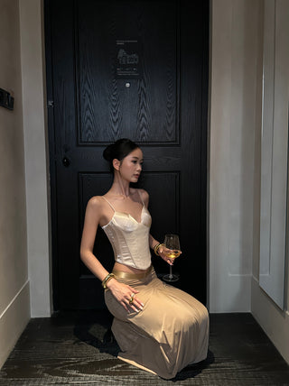 champagne sequin Top