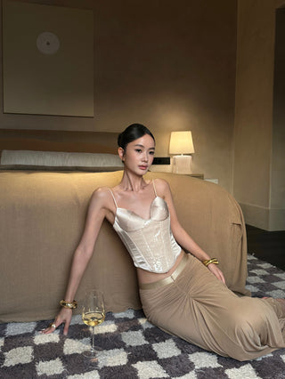 champagne sequin Top