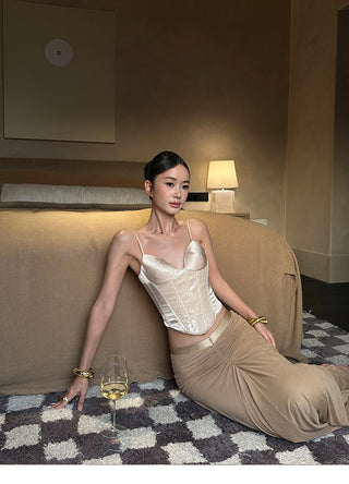 champagne sequin Top