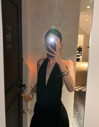 black Hepburn dress