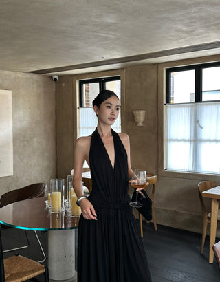 black Hepburn dress
