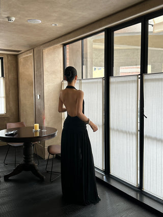 black Hepburn dress