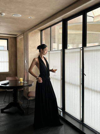 black Hepburn dress