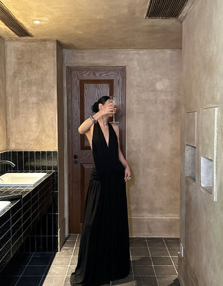 black Hepburn dress