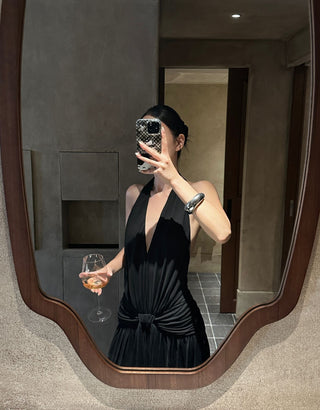 black Hepburn dress