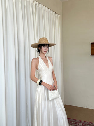 apricot bow dress