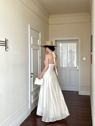 apricot bow dress