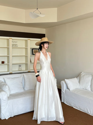 apricot bow dress