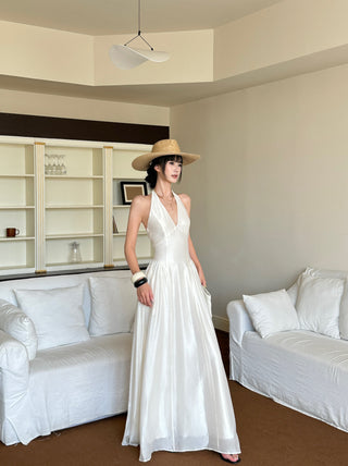 apricot bow dress
