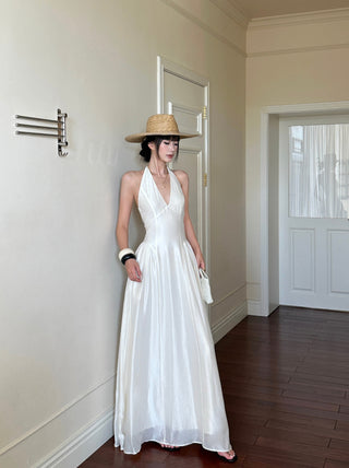 apricot bow dress