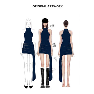 irregular sleeveless dress