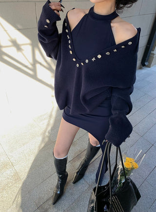 irregular sleeveless dress