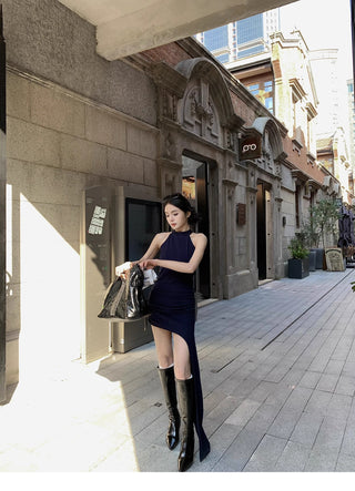 irregular sleeveless dress