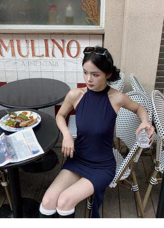 irregular sleeveless dress