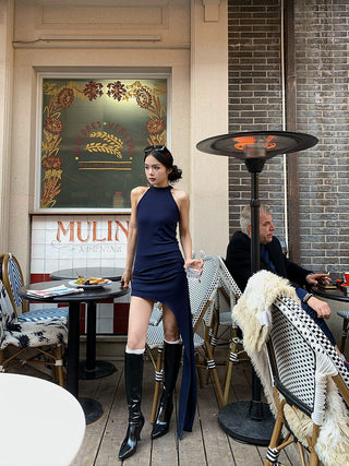 irregular sleeveless dress