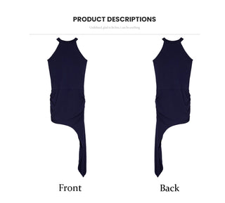 irregular sleeveless dress