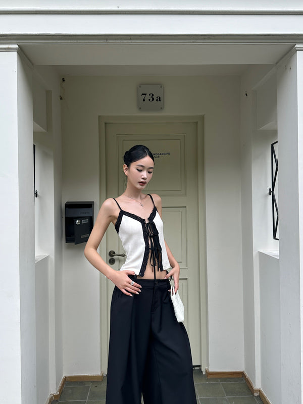 contrast lace cami
