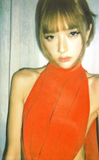 red beach dress