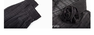 ribbon black blouse