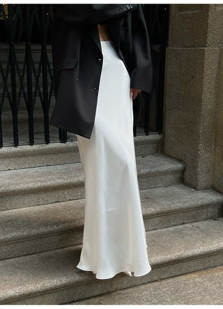 acetate satin skirt