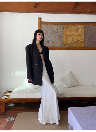 acetate satin skirt