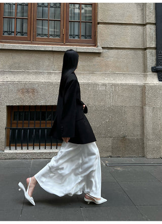 acetate satin skirt