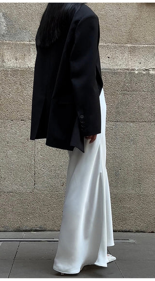 acetate satin skirt