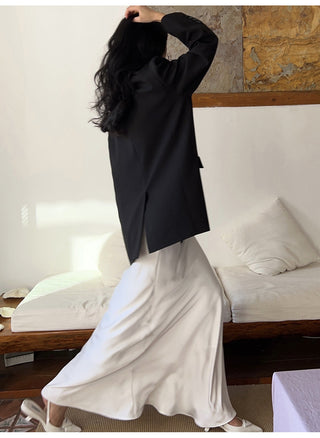 acetate satin skirt