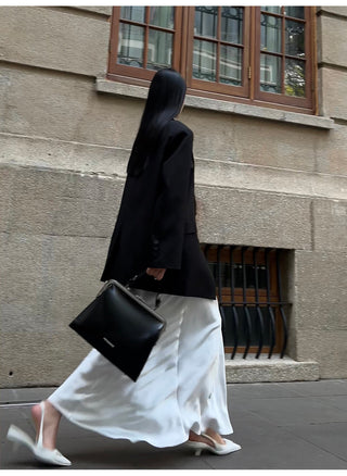 acetate satin skirt