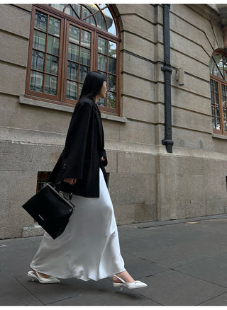 acetate satin skirt
