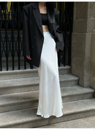 acetate satin skirt