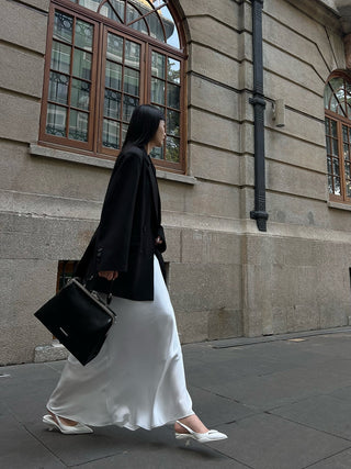acetate satin skirt